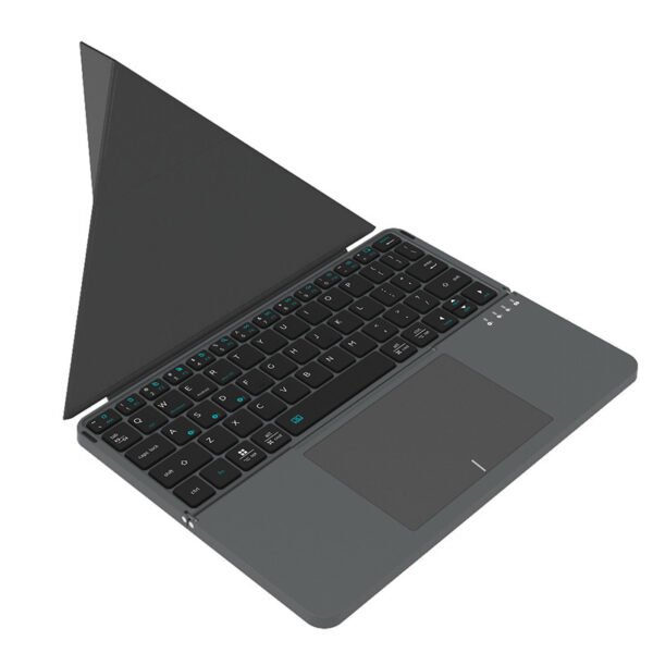 Foldable Bluetooth Keyboard Case with Detachable Magnetic Stand – Portable 3-Device Connection